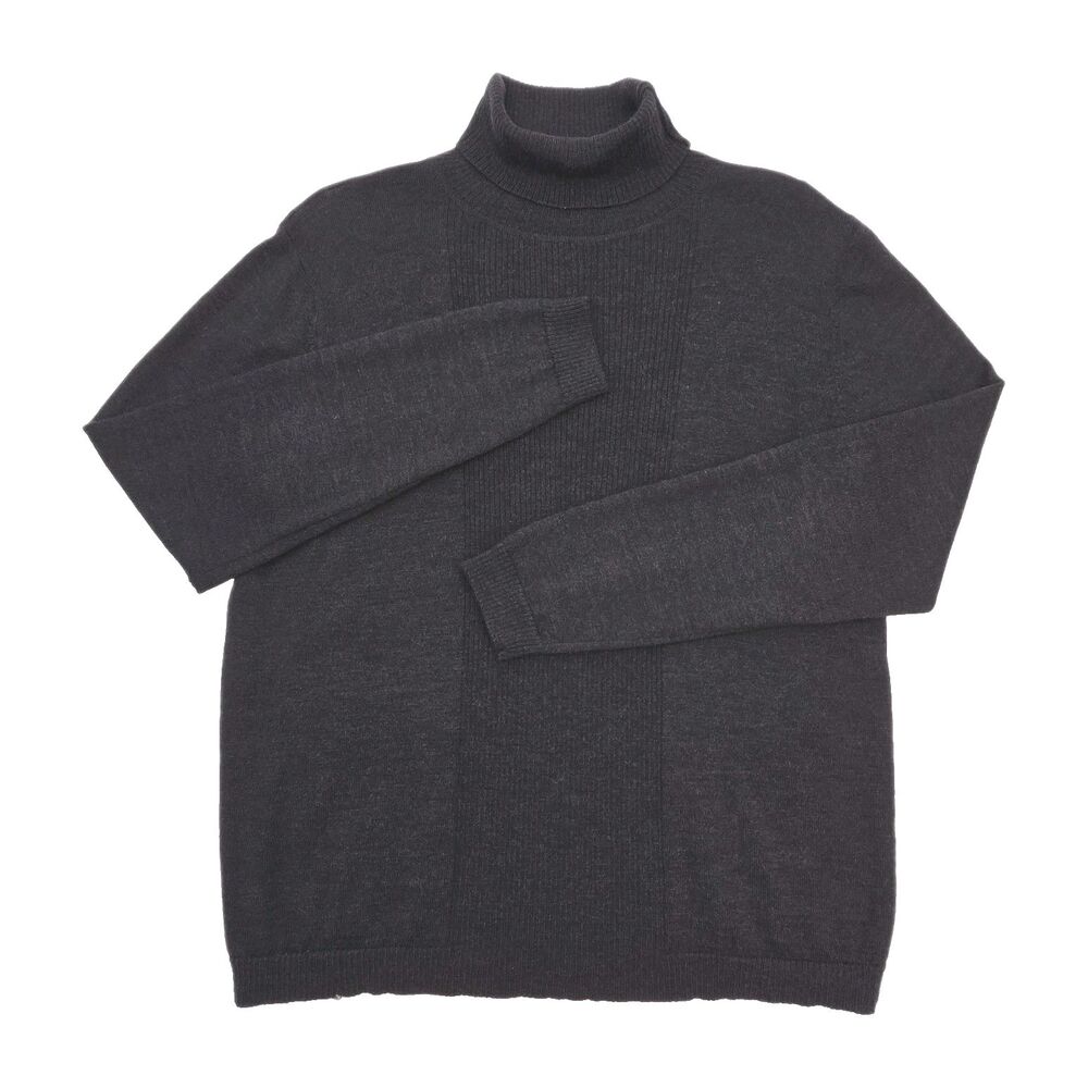 Pendleton Turtleneck Sweater 100% Merino Wool Gray Women Sz Medium Shirt Vintage